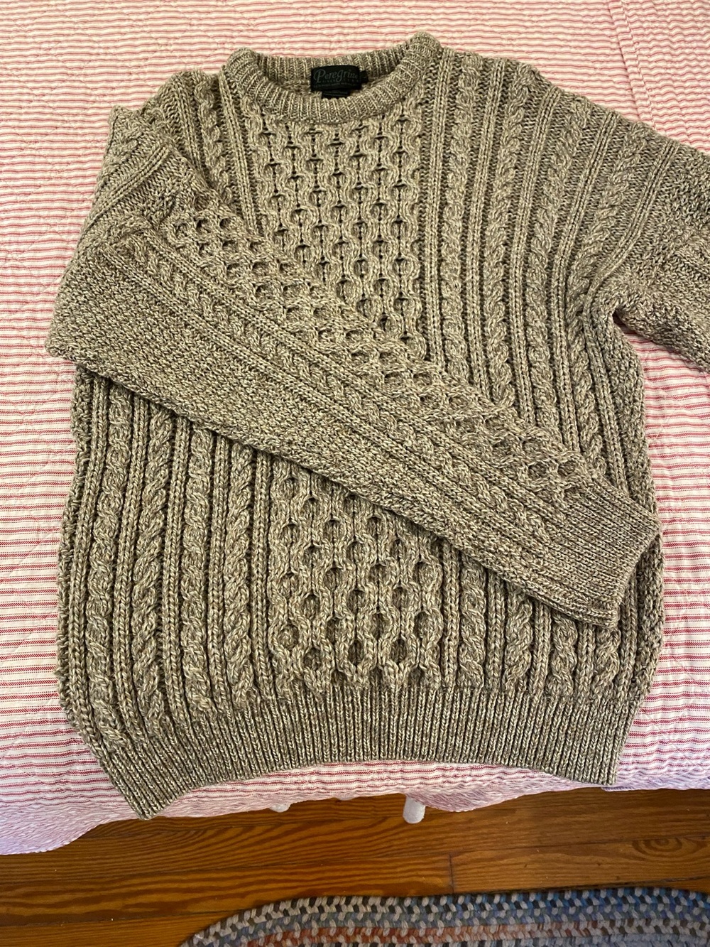 Peregrine 100% Wool Fisherman Sweater